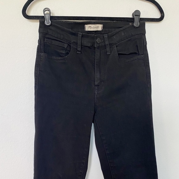 Madewell Roadtripper Jeans High Rise Skinny Boho Edgy Bennett Black Size 27 - Picture 4 of 9